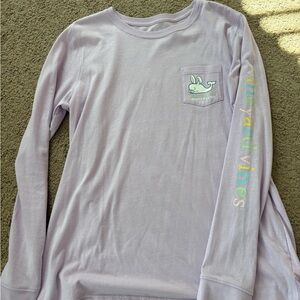 Vineyard Vines Kids Light Purple Long Sleeve Tee